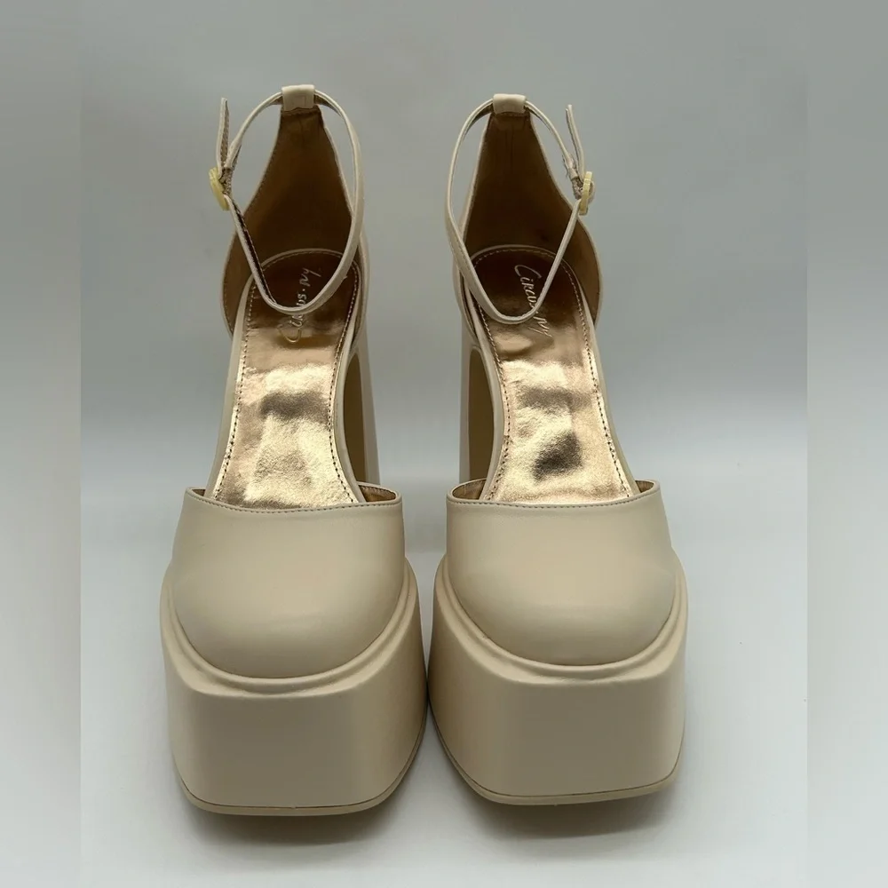 Circus by Sam Edelman Women’s Bailey Platform Heels Vanilla 10 M New With Box